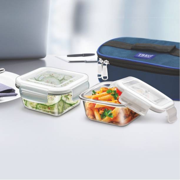 TREO Health First Square 2 Containers Lunch Box
