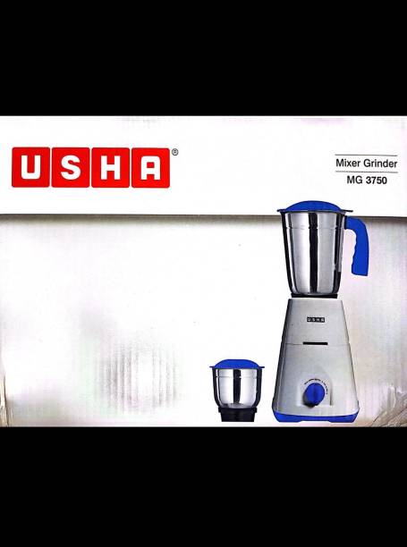USHA by Usha MG 3750 500 Mixer Grinder (2 Jars, White)