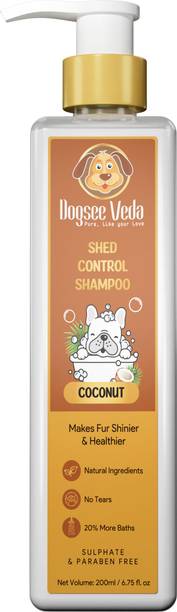 Dogsee Chew Veda Coconut Shampoo|Paraben Free|Ayurvedic Shampoo for Dogs-200ml Allergy Relief Coconut oil Dog Shampoo