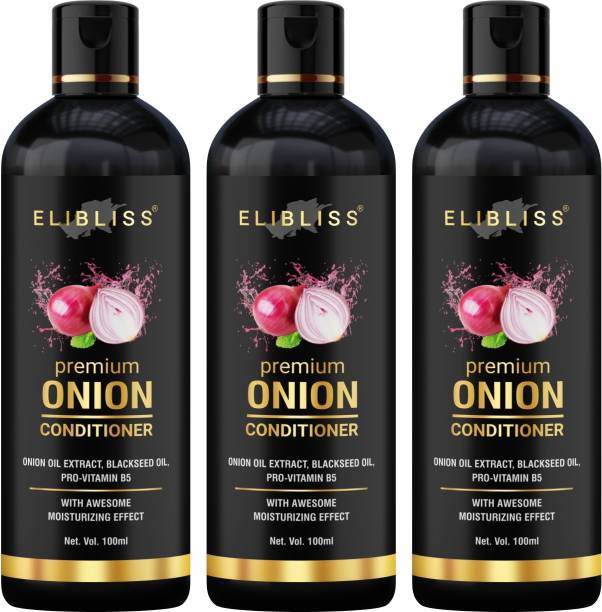 ELIBLISS Premium Onion Conditioner for Hair Growth and Hair Fall Control Pack of 3