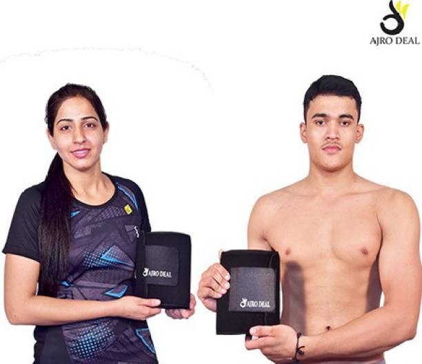 AJRO DEAL Waist Trimmer Sauna Ab Belt for Women & Men - Waist Trainer Stomach Wrap Back Support