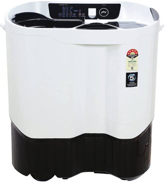 Godrej 8.5 kg Semi Automatic Top Load with In-built Heater Black, White