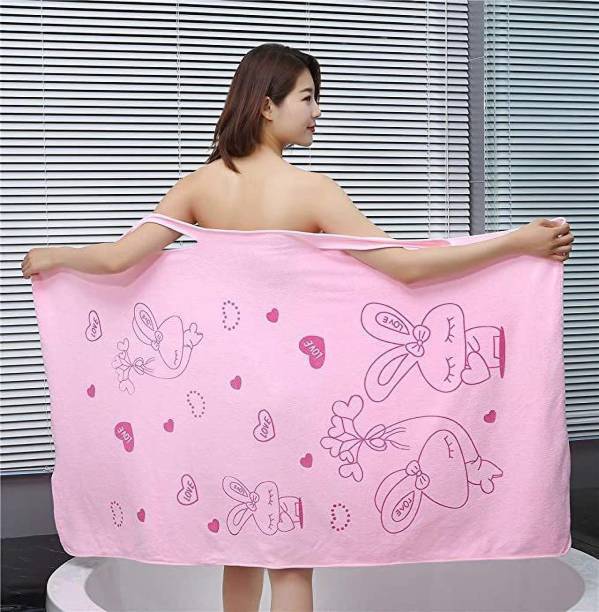 GS ECOM Pink Free Size Bath Robe