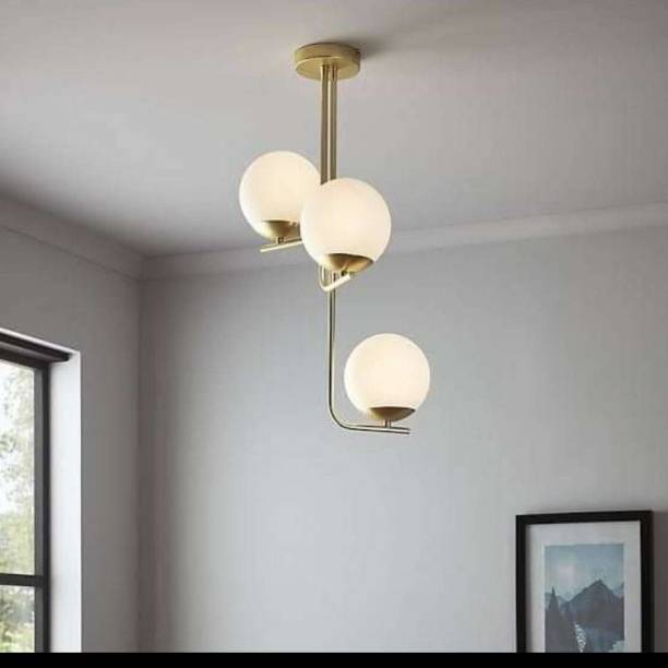 Areezo Hanging 3 doom Glass Pendants Ceiling Lamp