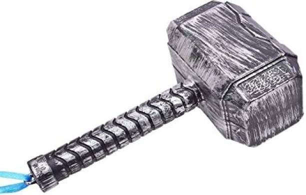 PRIYA PARTY DECORATION Thor Hammer Light Weight Toy Silver & Black (Random Colour)