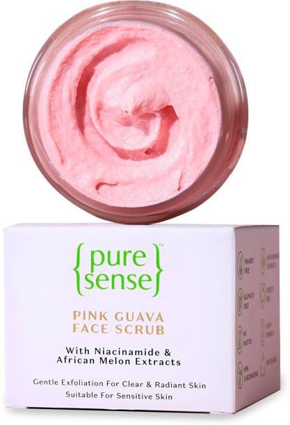 PureSense Pink Guava Face Scrub with Niacinamide & African Melon for Clear & Glowing Skin Scrub