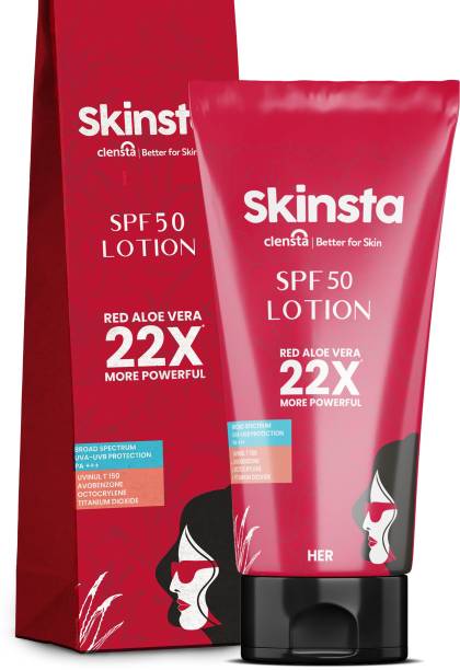 Clensta SPF 50 Sunscreen Lotion With Uvinul T 150, Titanium Dioxide|50 gm| For Her - SPF 50 PA+++