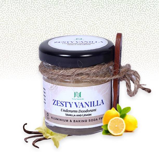 Nyra Naturals Zesty Vanilla Deodorant | with Lemon & Vanilla| lasts 10+ hrs | Unisex | 30 g Deodorant Cream  -  For Men & Women