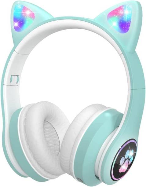 DAEMON Kids Headphones Wireless, Girls/Boys Cat Bluetoo...