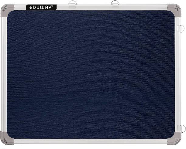 Eduway 2x2 ft Blue Notice Board / Pin Up Display Board with 30 pins for School, Office Notice Board