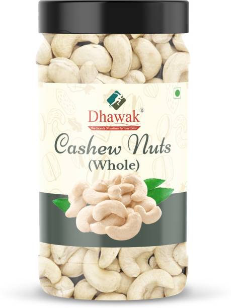 Dhawak Whole Cashew, Whole Plain Kaju Grade 240 Jumbo Sized Cashew Nuts[Jar Pack] Cashews