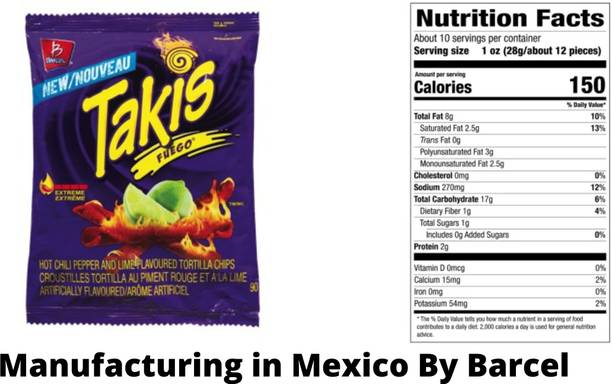 Takis Fuego Chips Extreme Chill and Lime Flavoured Corn ...