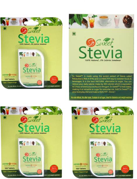 SO SWEET Stevia Tablets & Sachets Sugar Free 100% Natural Sweetener