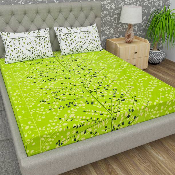 Flipkart SmartBuy 104 TC Cotton Double Jaipuri Prints Flat Bedsheet