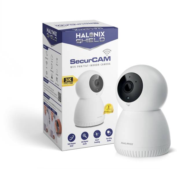 HALONIX SecurCAM Wi Fi, 3K PRO 3MP HD,Pan/Tilt, Night vision, Intruder alert Security Camera