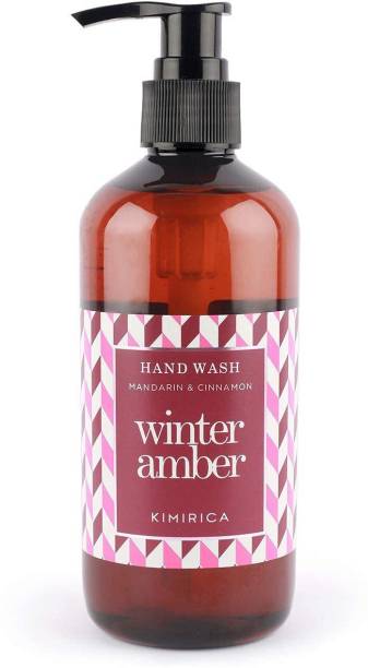 KIMIRICA Winter Amber 100% Vegan & Paraben Free Mandarin and Cinnamon - 300ml Hand Wash Bottle