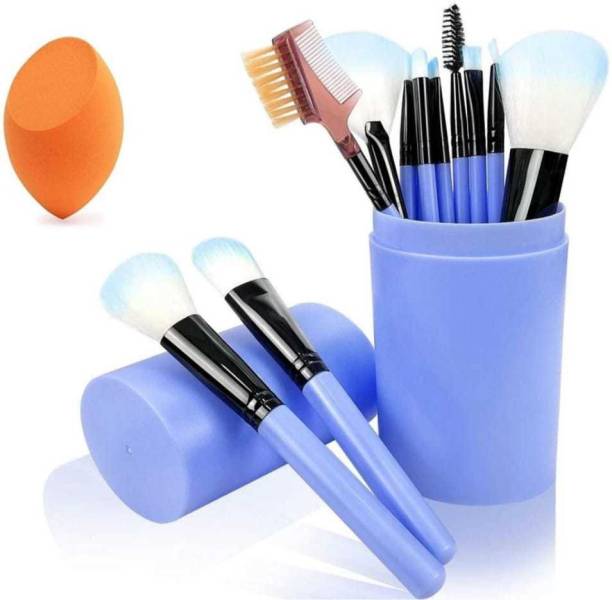 Craz Professionals Makeup Brush 12 Brush Box Puff pack of 13