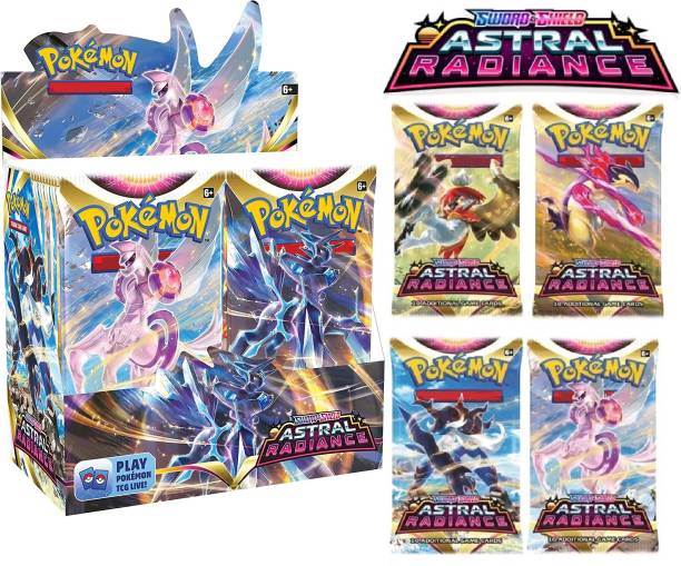 Bestie Toys Pokemon Card Sword and Shield Astral Radiance Booster Basic Vmax Vstar(Pack 36)