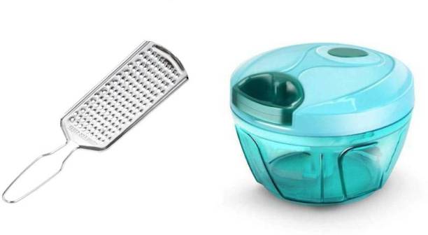 Able Handy Chopper Combo with Cheese/Ginger Grater, (Pack of 2, Multi Colour) Chopper