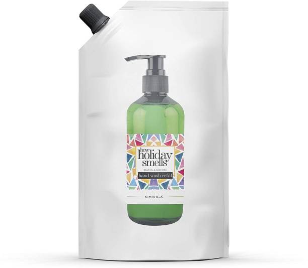 KIMIRICA How Holiday Smells Almond Oil & Shea Butter Aloe Vera and Olive - 1000ml Hand Wash Refill Pouch