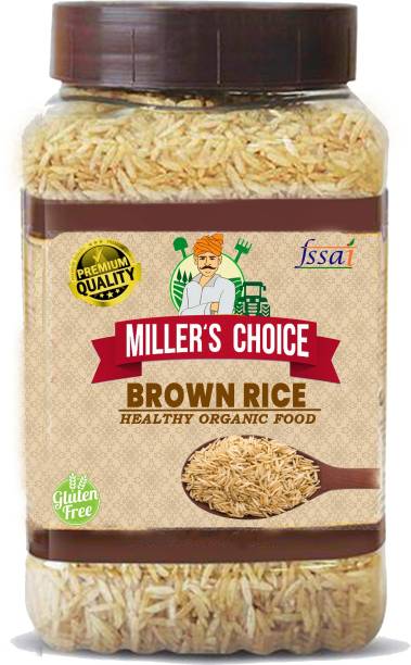 the millers choice The Miller's Choice Brown Rice, 1Kg Brown Basmati Rice (Long Grain, Raw)