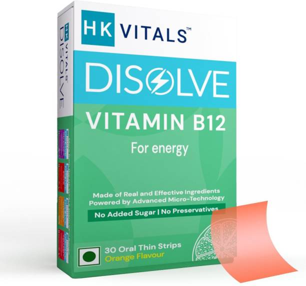 HEALTHKART HK Vitals DISOLVE Vitamin B12, No Added Sugar, Orange, 30 Strips