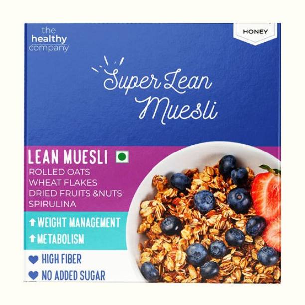 The Healthy Company Super Lean Muesli- Breakfast Cereal - No Added Sugar | For Weight Management Box