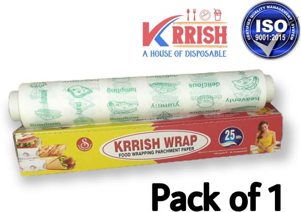 Krrish 25 Meter Food Wrapping Butter Paper Roll | Wrapping Butter Paper, 280mm x 25m