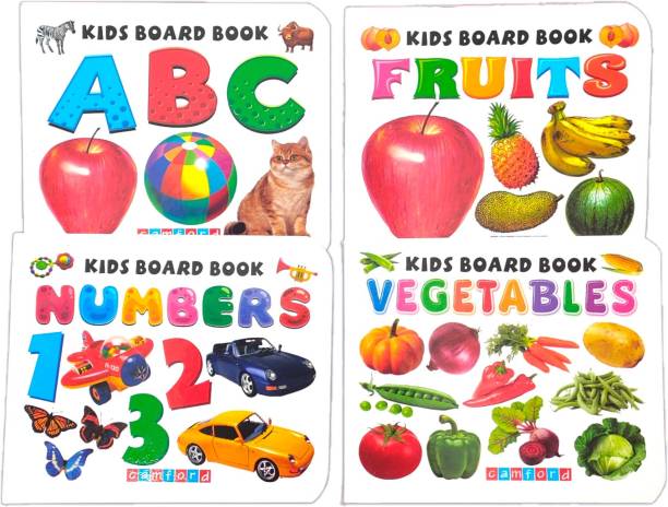 SHIMZAN KIDS PRE SCHOOL EARLY LEARNING ALPHABETS (ABC), NUMBERS (123), FRUITS & VEGETABLES PICTURE BOOKS (Size- 11 CM X 9 CM)