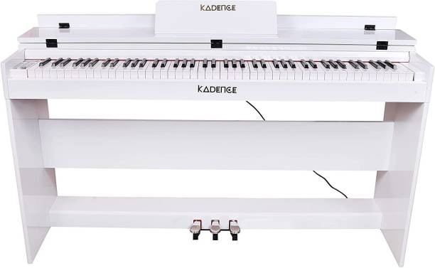 KADENCE KDP03WH Digital Piano Set with 88 Heavy Weighted Keys, Triple Pedal Digital Digital Piano