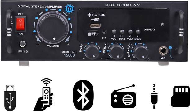 GADGET DEALS 15000 BLUETOOTH USB AUX FM With Mic Slot 160 W AV Control Amplifier