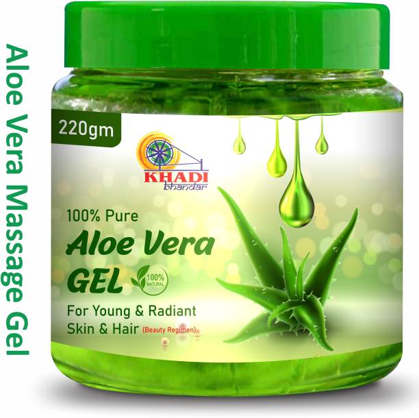 KHADI BHANDAR 100% Pure & Natural Aloe Vera Gel for Young & Radiant Skin & Hair