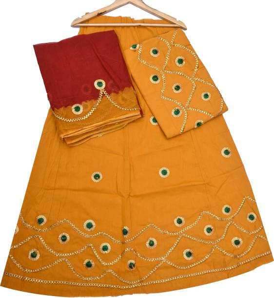 Solid Semi Stitched Lehenga Choli Price in India