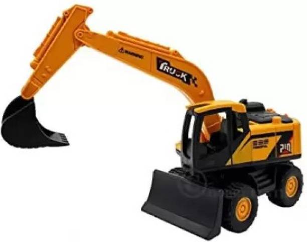 ZLX Plastic 2 in 1 jcb Construction Vehicle for kids (Pack of 1, Yellow)