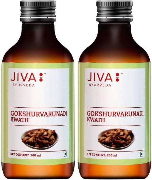 JIVA Gokshuvarunadi Kwath - For Urinary Disorders - 200 ml Each - Pack of 2