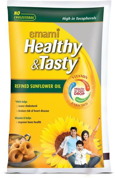 EMAMI Healthy & Tasty Refined Sunflower Oil Pouch