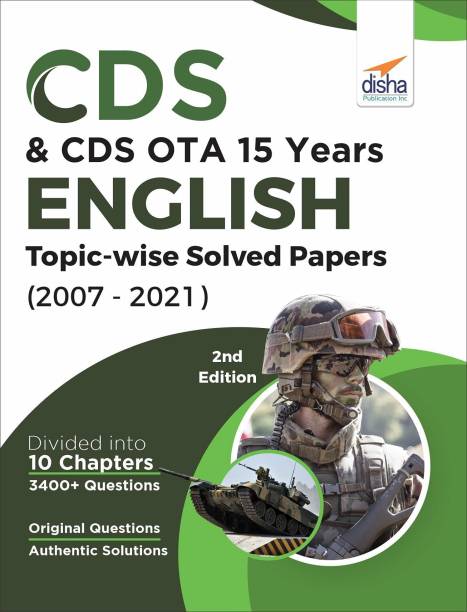 CDS & CDS OTA 15 Years English Topic wise Solved Papers (2007 - 2021) 2nd Edition