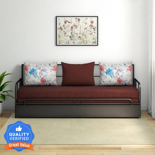 Flipkart Perfect Homes Studio With Storage Double Metal Sofa Bed