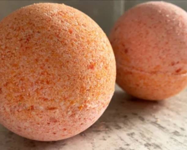 Aamare ORANGE Bath Bombs | Purely Handmade | Premium Quality | (2 X 120 G)