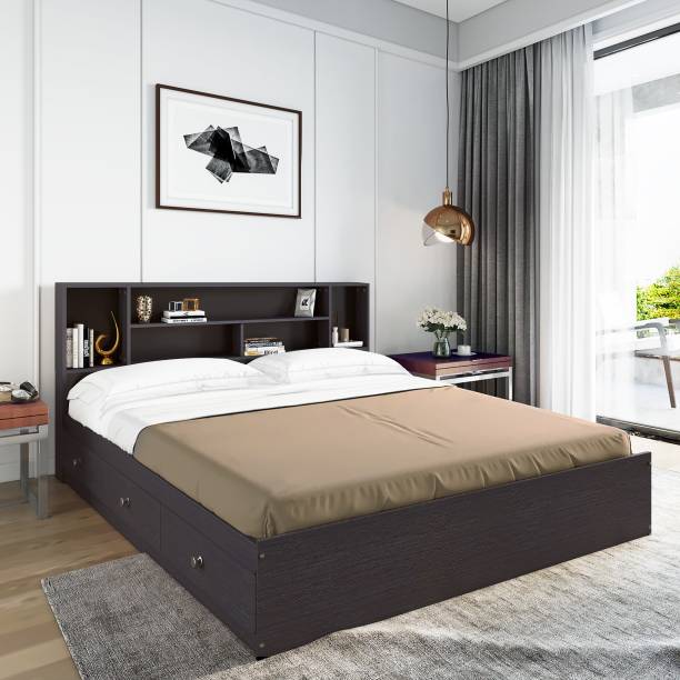 Flipkart Perfect Homes Capella Engineered Wood Queen Drawer Bed