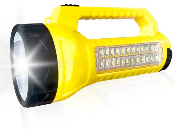 Pick Ur Needs SOLAR Primium Quality Led Rechargeable Torch 30 Watt + 24 SMD Side Light Torch 6 hrs Torch Emergency Light