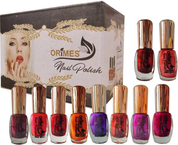 Orimes Nail Polish Collection Of New Colors Maroon, Blue, Magenta, Red, Pink, Orange Maroon, Blue, Magenta, Red, Pink, Orange, Rose