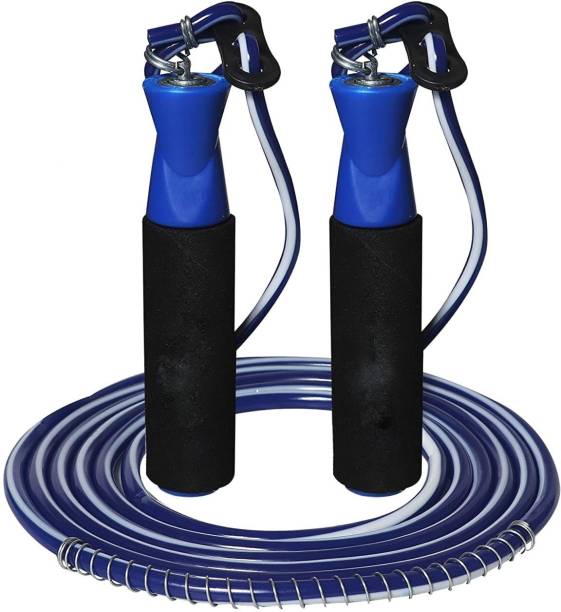 LA OTTER Blue adjustable Ball Bearing Skipping Rope (Blue, Length: 275 cm) Ball Bearing Skipping Rope