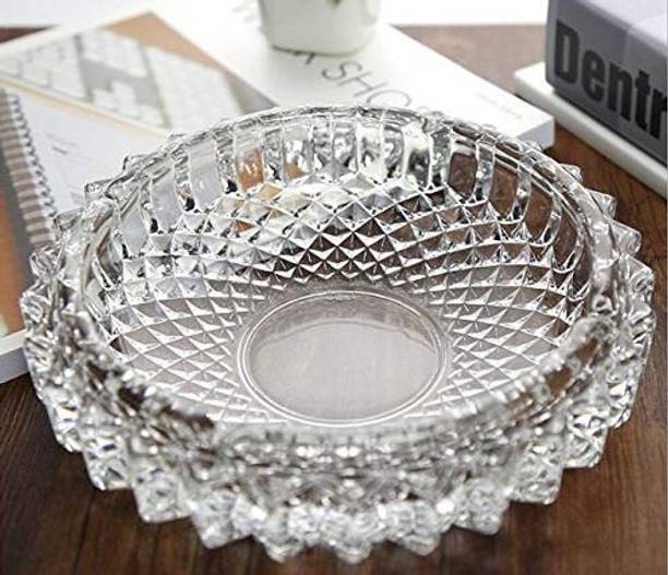 Trueshop Silver Glass Ashtray