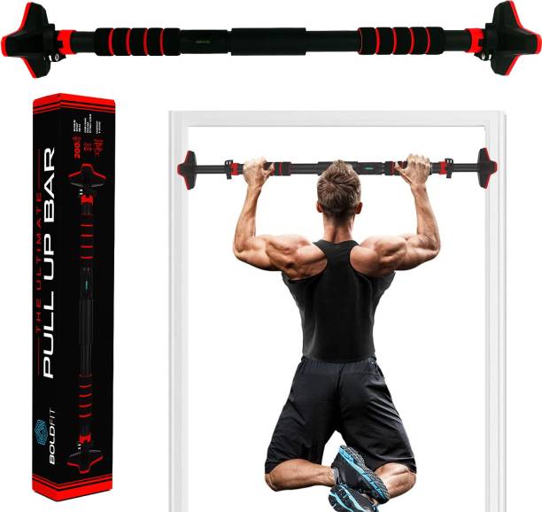 BOLDFIT Pull Up Bar For Home Wall Chin Up Bar For Home Workout Door Pullups Rod Stand Pull-up Bar