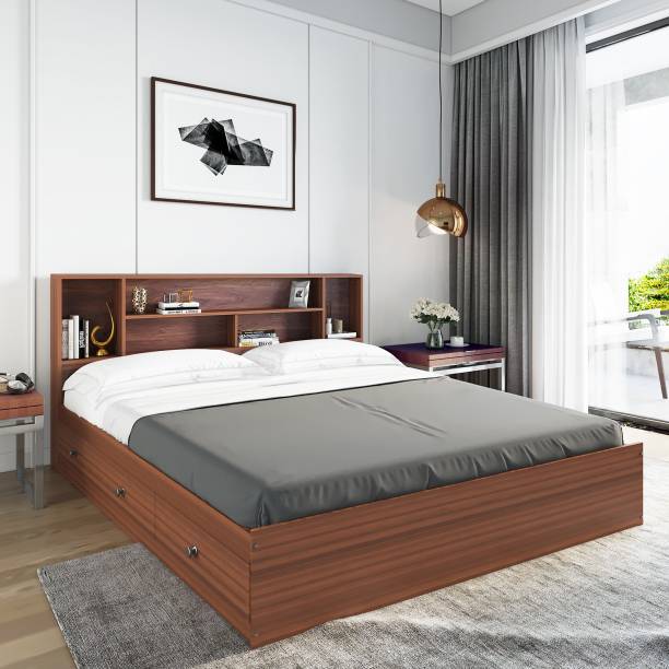 Flipkart Perfect Homes Capella Engineered Wood Queen Drawer Bed