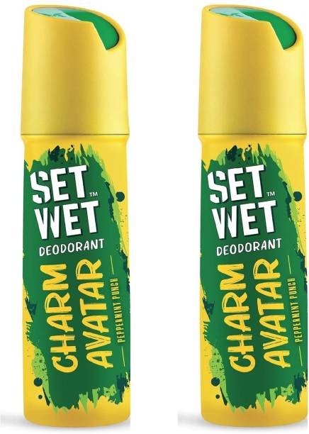 SET WET Charm Avatar Deodorant For Men (150ml X 2) Deodorant Spray  -  For Men