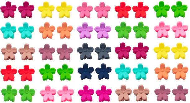Myra Collection 50pcs Mini Butterfly Clips, Comfortable Flower shaped Small Claw Accessories Hair Clip