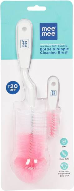 MeeMee Bottle and Nipple Cleaning Brush (Pink)