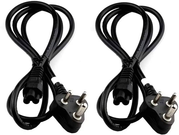 TECHCLONE Power Cord 1 m 3 PIN Power Cord Cable for Laptop Adapter 1mtr (PACK OF 2)